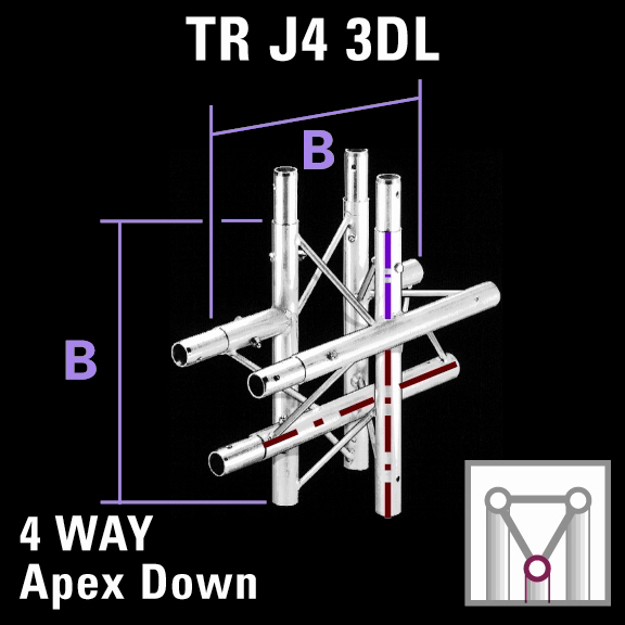 4 Way Trilite Truss Intersection TR J4 3DL